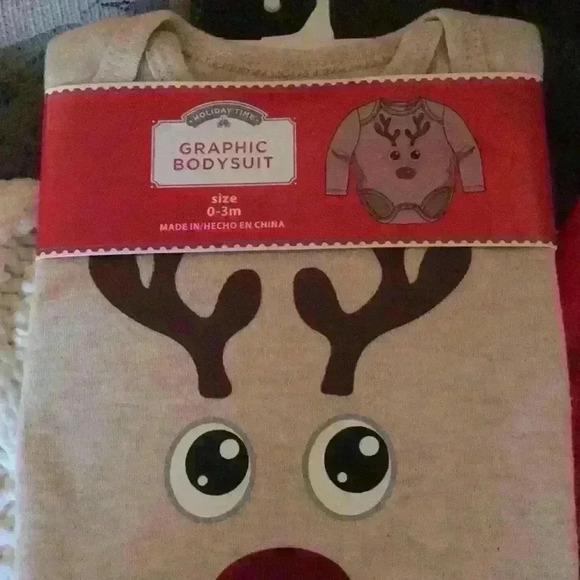 Baby Onesie and Matching Tweed Stocking - Picture 2 of 6